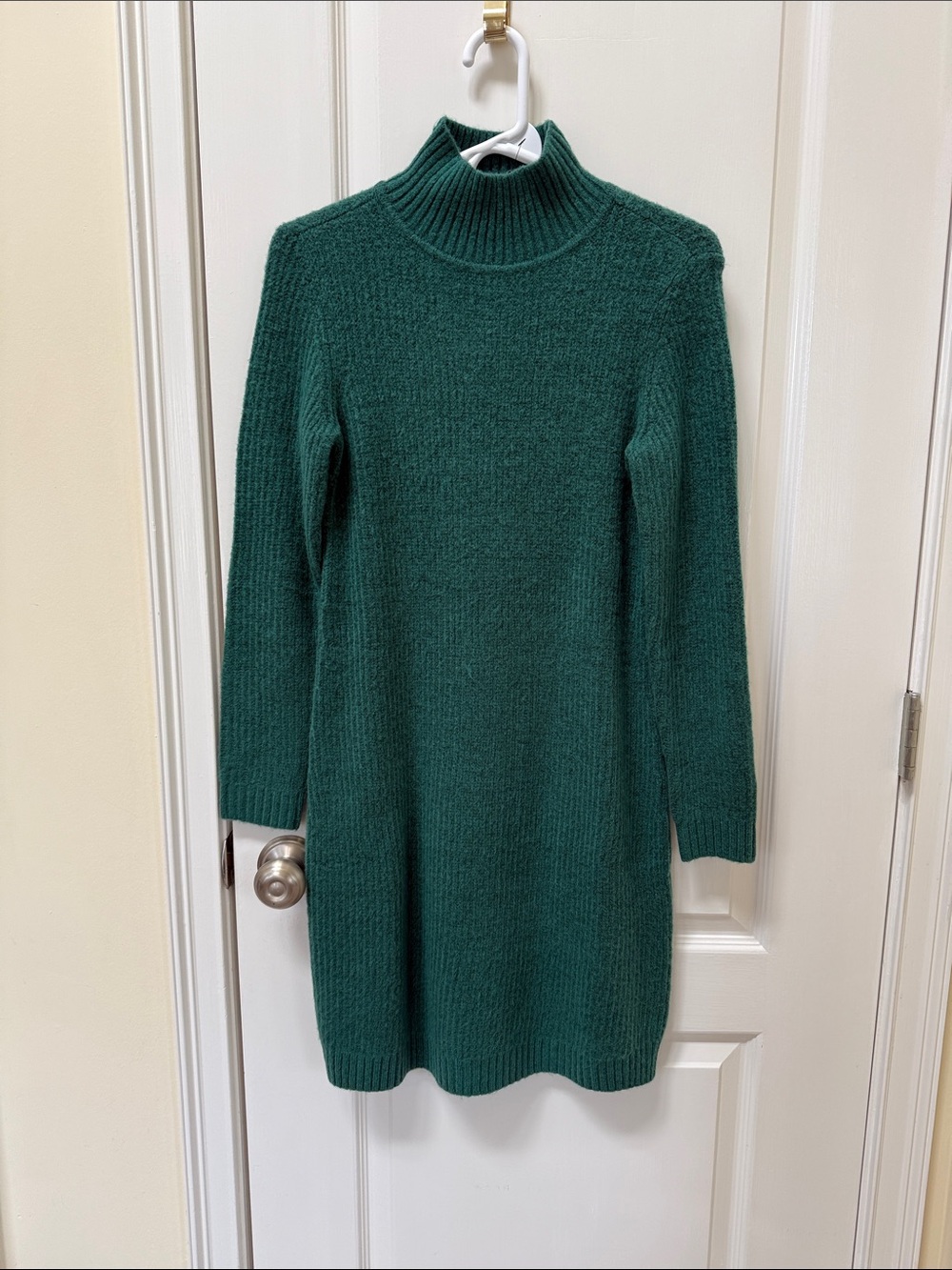 Talbots Forest Green Turtleneck Sweater Dress